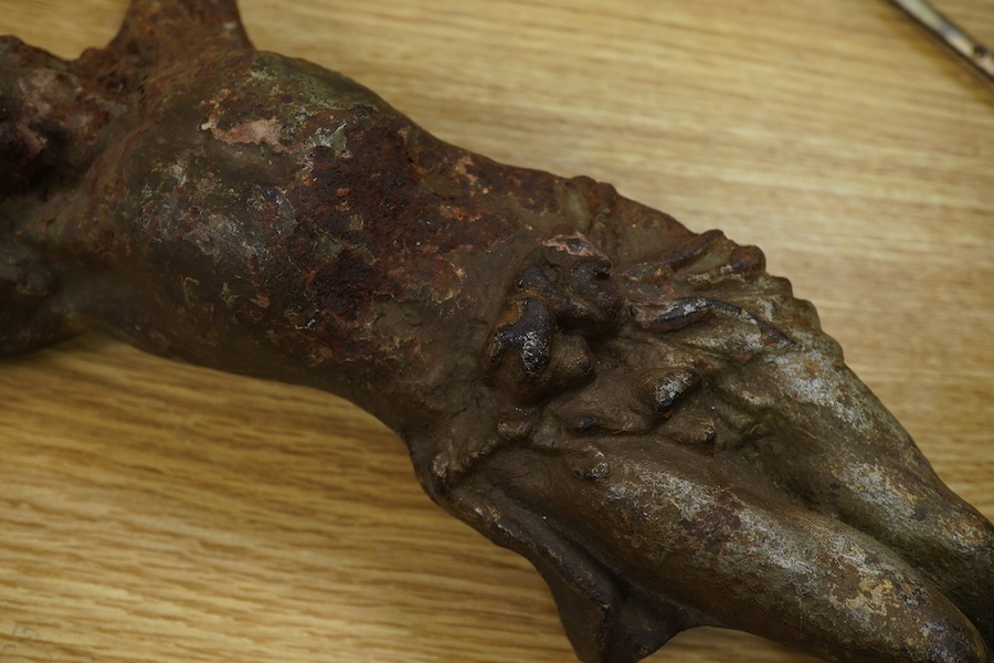 A cast iron Corpus Christi, 45cm